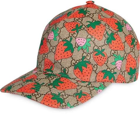 casquette gucci fraise rose|gucci casquettes homme.